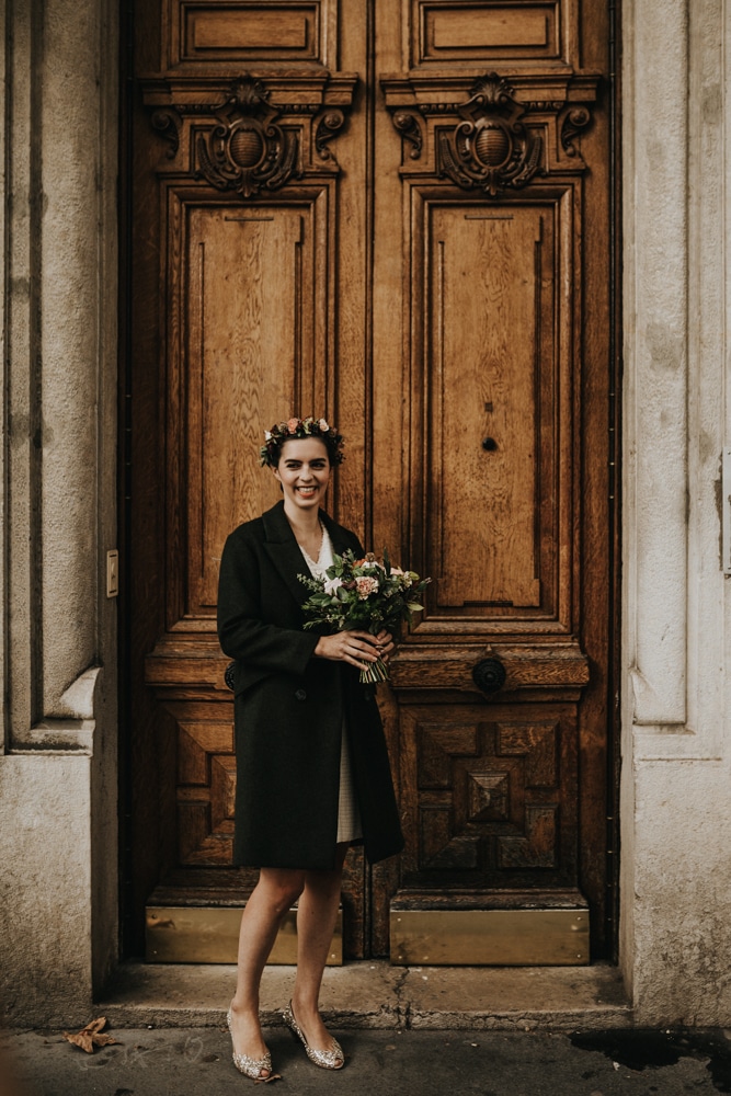 Portraits avant la cérémonie civile à la mairie de Lyon — C & M, ANtO photographe mariage Auvergne