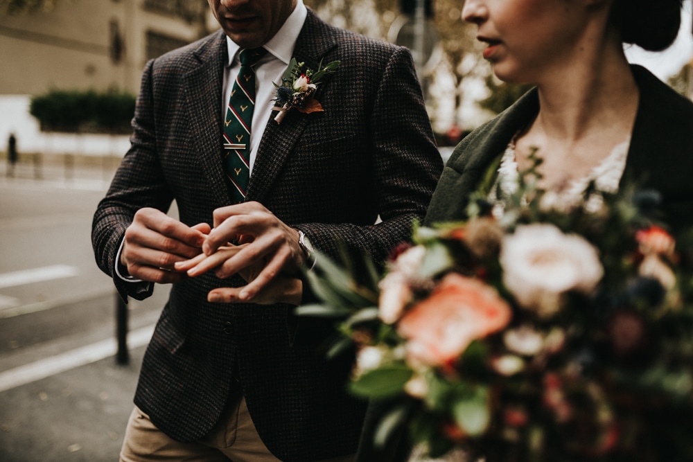 Escalier de la mairie du 3ème Lyon — mariage civil C & M 2022 · ANtO photographe mariage Auvergne
