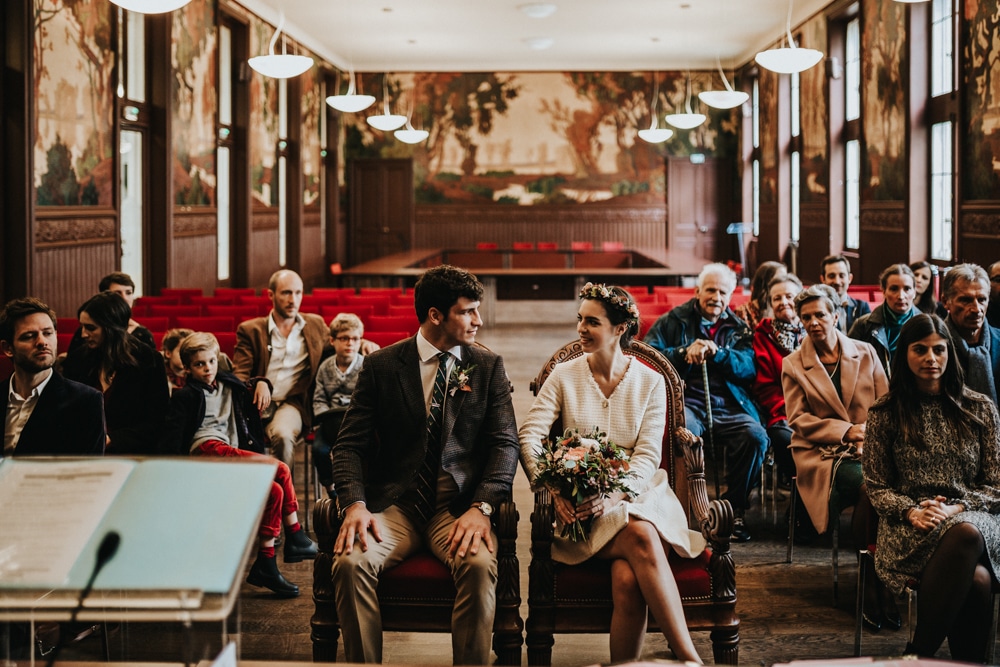 Fête avec les invités après la mairie du 3ème Lyon — mariage civil C & M 2022 · ANtO photographe